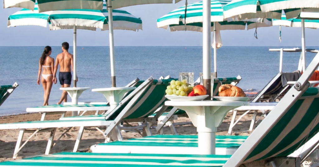 Hotel Picobello Pineta coppia spiaggia